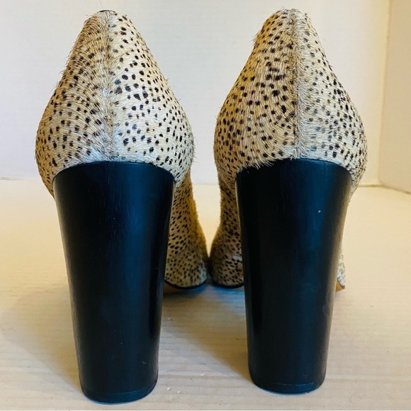 JUICY COUTURE ROSA Dalmation Pony Hair Heels Pumps 8.5 M - Picture 5 of 14